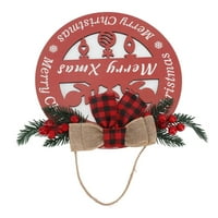 Izdubljena drvena božićna vrata Sigurna Božićna znakovna slova Štampanje izdubljenog božićnog vijenca
