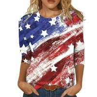 Majica američke zastave za žene Ljeto Ležerne prilike, 4. jula Odjeća Patriotske grafičke majice Ležerne