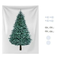 Tapiserija crtani božićni stablo zid viseće platno dekor baršunasta pozadina zida Kućni ukras, 1,1x1,5m
