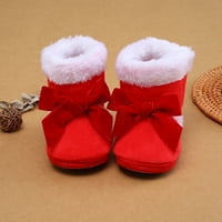 Dječja djevojka luk fleece čizme za snijeg zimske tople meke jediniče cipele za cipele za novorođenčad