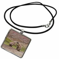 Slatke ogrlice s malim prerijskim psima s pravokutnikom Privjesak NCL-264760-1