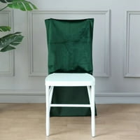 Balsacircle Hunter Green Soft Velvet Chiavari Regularni stolica na leđima Slitcover Vjenčanje događaji