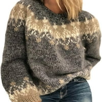 Paille dame pletene džempere zimski topli džemper s dugim rukavima Jumper vrhovi pletena radna pulover