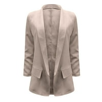 Huaai Blazers za žene Business Casual Ženska elegantna sportska jakna s dugim rever sa naboranim rukavima