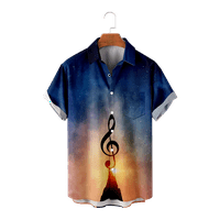 Muške glazbene majice kratki rukavi 3D štampanje kratkih rukava Ležerne ljetne majice za parove
