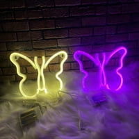 LED lampica USB natkriveni romantični plastični ukrasni leptir znakovi svjetla za zidni dekor