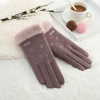 Dadaria rukavice bez prstiju za žene Zimske toplo zadebljane vanjske hladne hladne hladnoće suede ekrane