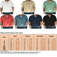 Voguele muškarci T majice Solidna boja Ljetni vrhovi kratki rukav majica Radni pulover Vintage bluza