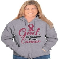 Bog je veći od raka bca trake Zip hoodie dukserirt ženske brine o brisama 2x