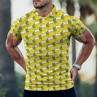 Muška majica od limuna za voće kratki rukav ležerna polo majica za majice