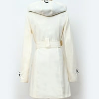 DrpGunly jakne za žene, dame LEOpard jakna s kapuljačom, ženska jakna bijela 2xl