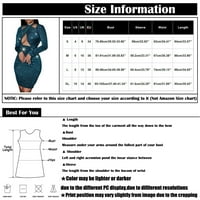 Strungten ženska seksi solidna boja tanak prekrivač križe haljina s dugim rukavima maxi haljine za žene
