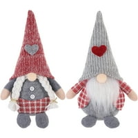 Gnome stolni ukrasi Gnome lutka za Valentinovo GNOME kućni ukras