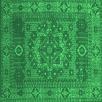 Ahgly Company Zatvoreni pravokutnik perzijski zeleni boemski prostirke, 4 '6 '