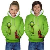 Smiješan božićni džemper za dječake i djevojke, 3D kapuljača i sretan mama uzorka
