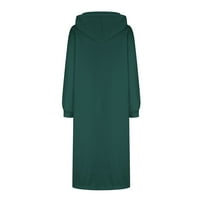 Olyvenn ženska majica dukserica Haljina modna elegantna kućica haljina sa kapuljačom prednjim džepnim