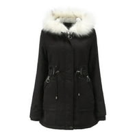 Entyinea Womens Puffer jakna za preveliko lagane dugih rukava pakiranja kratkih rukavaca crne m