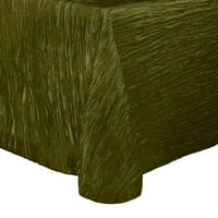 Ultimate Textile Crinkle Taffeta - Delano ovalni stolnjak - za kućne trpezarije, mahovina zelena