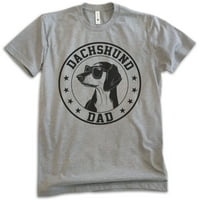 Majica Dachshund Tata, muška košulja unise, vlasnik jazave, najbolji pas dar poklon, tamno Heather Grey,