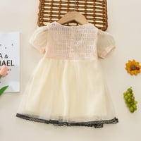 Baby Girl Uskršnja haljina 0-mjeseci Djevojke kratkih rukava kratka rukava haljina cvjetnih otiska princeza