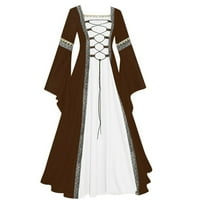 Haljine za žene Ležerne prilike modne žene Patchwork casual vintage podne duljine Gothic Cosplay haljina