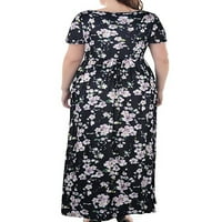 Sexy Dance Maxi haljina za žene plus veličine duge haljine cvjetni print boho haljina ljetna kratka