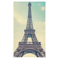 Pariz Eiffel Tower Vintage French Style Parisian preko plavog neba Ručni ručnici za ručnike za kupatilo