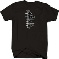 Smiješne košulje Svemirske brodove Vremenska linija XL Crna majica za muškarce