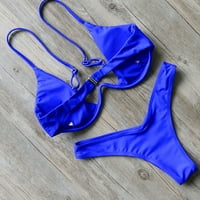 -8jcud 70-ih kupaći kostimi za žene ručno push-up podstavljena brata plaža Halter bikini set kupaći