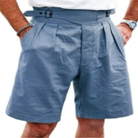 GRIANLOOK MENS PAING HIGH SHAIST Mini pantalone ravne noge LEAT LEAP BESPLATNO VRIJEME Ljetne hlače