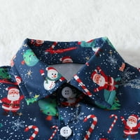 Toddler Gentleman Sudy Baby Božićni kostimi Boys 'Santa Claus Ispiši majicu s kratkim rukavima Majica