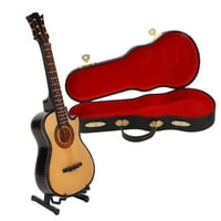 Mini muzički instrument, minijaturna gitara drvena minijaturna gitara sa stand ornamentom za ukrašavanje