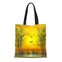 Platno torba Elenarts Leptir Sunset 3D Elena Duvernay Priroda Divlje životinje za višekratnu upotrebu