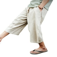 Colisha muškarci harem pant elastični struk kapri hlače hlače nacrtavaju se labavi joga čvrsta boja