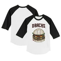 Mladića Tiny Turpap Bijela crna Arizona Diamondbacks Burger 3 majica 4 rukava