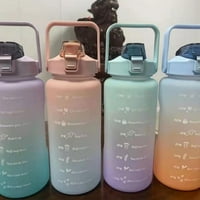 Pola galonske motivacijske boce sa uklonjivom slamom - BPA bez propuštanog vrč izoliranog vodom s vremenskim