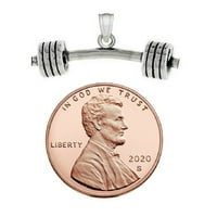Sterling srebrna ogrlica sa bučevcem 3D čvrsti privjesak šarm
