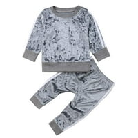 Franhais Toddler Outfits dugi rukavi pulover dugih rukava + duge hlače TrackSit