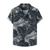 Muška line Havajska košulja Dugme s dugim rukavima Majica s dugim rukavima Thompted casual bluza Tunika
