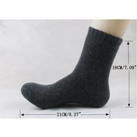 Ženske čarape jesenska zimaska ​​teška čvrsta boja srednje cijevi guste tople obruče, pahuljice ručničke