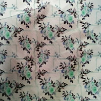 Onuone pamučne svilene aqua plave tkanine Floralja za obnavljanje projekata Šivaće dizalice Otisci sa
