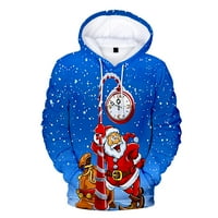 Tenjioio snježni odjeća pokloni muškarci i žene parovi božićni 3D digitalni božićni džemper