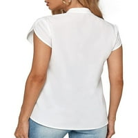 Leuncero kratki rukav za žene Ženske dame cvjetni print V izrez T-majice Ljetna casual labava bluza