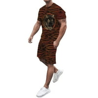 Outfmvch T majice za muškarce Ljetni modni i slobodno vrijeme 3D digitalni tiskani kratkih kratkih kratkih