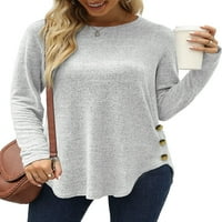 Kokopeuntne majice s dugim rukavima za žene lagane prehrambene kaznene gumne prema donjim džemperima
