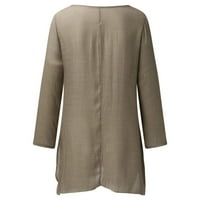 Bluze za žene plus veličine dugih rukava nepravilne baggy dame Tunic Top