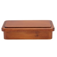 Drvena bento kutija, pravokutna uklonjiva particija Modni izdržljiv prostor uštede prenosni drveni spremnik