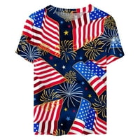 Američke majice zastava Ženska patriotska majica 4. jula Tee vrhovi V-izrez kratkih rukava Summer Day