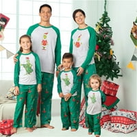 Porodična Božićna pidžama koja se podudara, otac dječji sin mama i ja odgovarajućim odijelima, siva