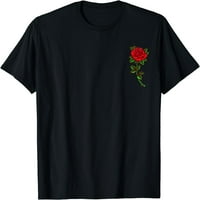 Jednostruki crveni ružin džepni cvijet romantična majica ljubavna džepa